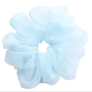 Oversized organza scrunchie - sky blue